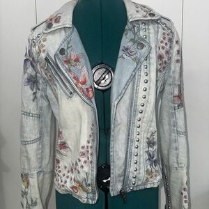 Floral Embroidered Denim Jacket